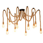 Lustra Chandelier Corde de Chanvre Industriel Rétro - Neutralighting