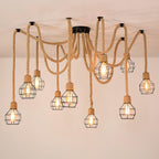 Lustra Chandelier Corde de Chanvre Industriel Rétro - Neutralighting