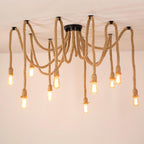 Lustra Chandelier Corde de Chanvre Industriel Rétro - Neutralighting