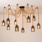 Lustra Chandelier Corde de Chanvre Industriel Rétro - Neutralighting