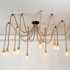 Lustra Chandelier Corde de Chanvre Industriel Rétro - Neutralighting