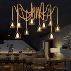 Lustra Chandelier Corde de Chanvre Industriel Rétro - Neutralighting