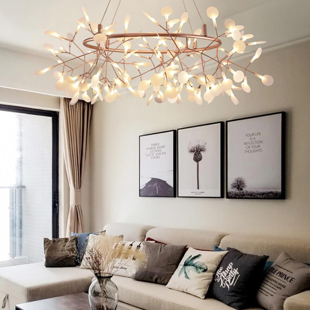 Lustra Chandelier Rose Gold Firefly LED Branch - Neutralighting