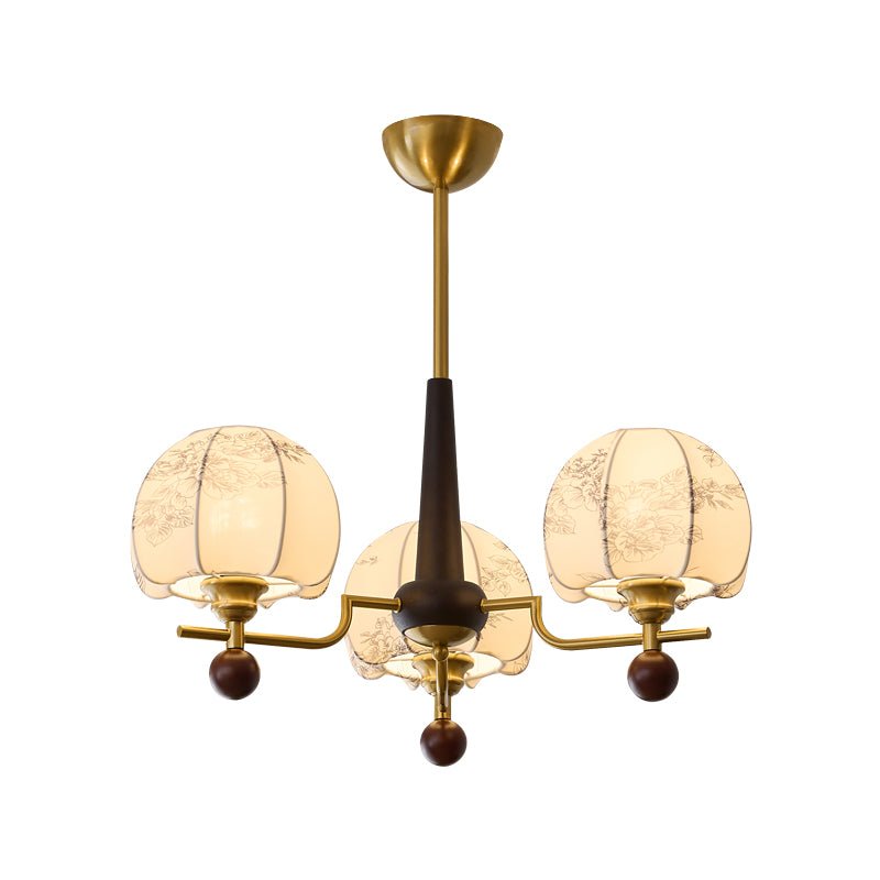 Acarira Chandelier Bois Tissu Art Nordique Premium Bloom - Neutralighting