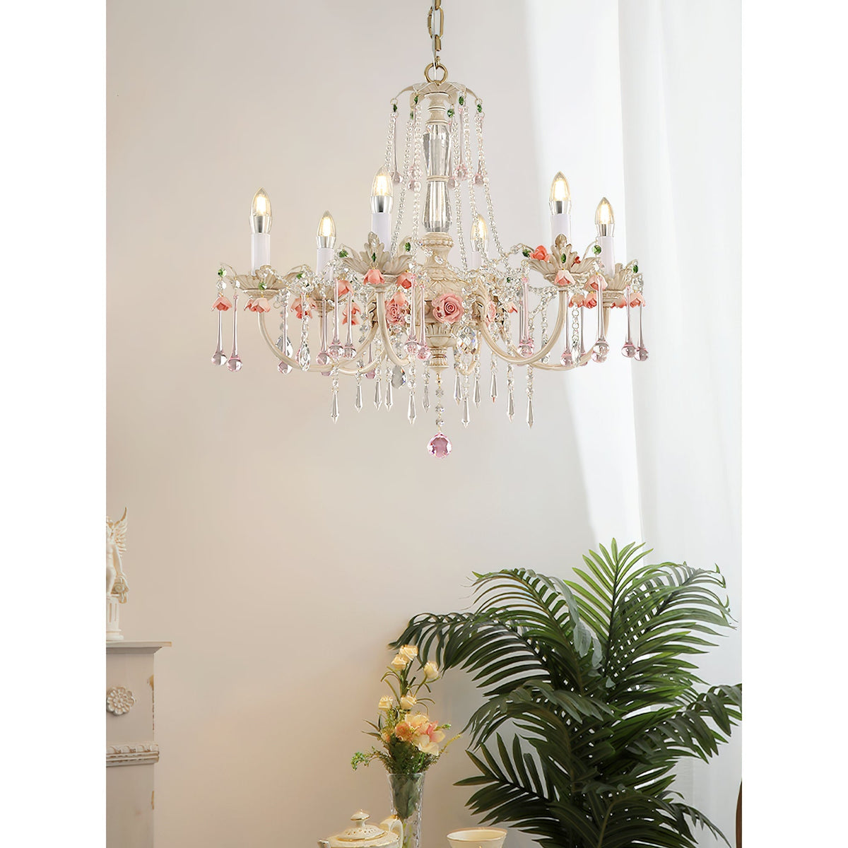 Cusoren Lustre Postmoderne De Luxe Céramique Rose - Neutralighting