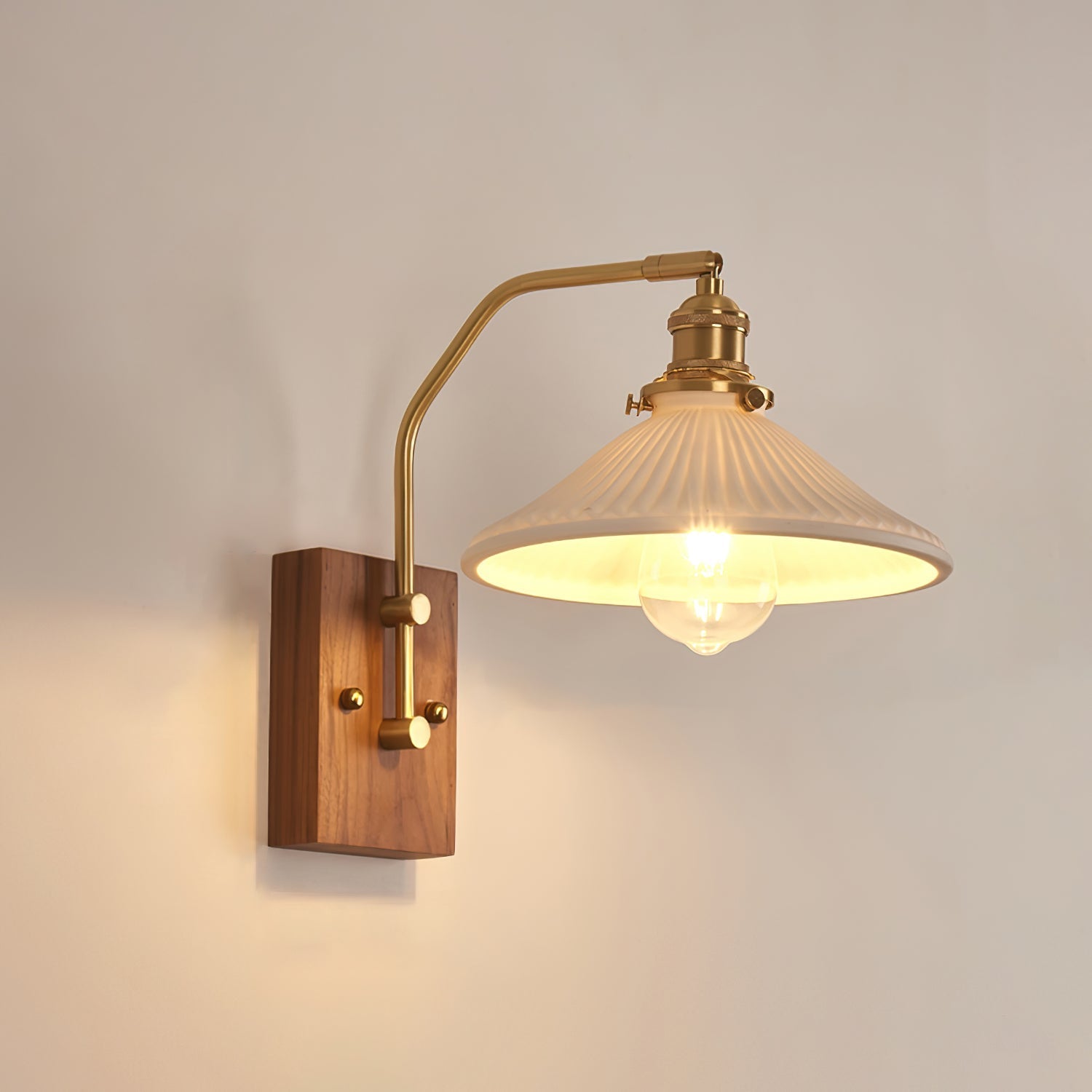 Avveleth Applique Murale Vintage Élégance Noyer - Neutralighting