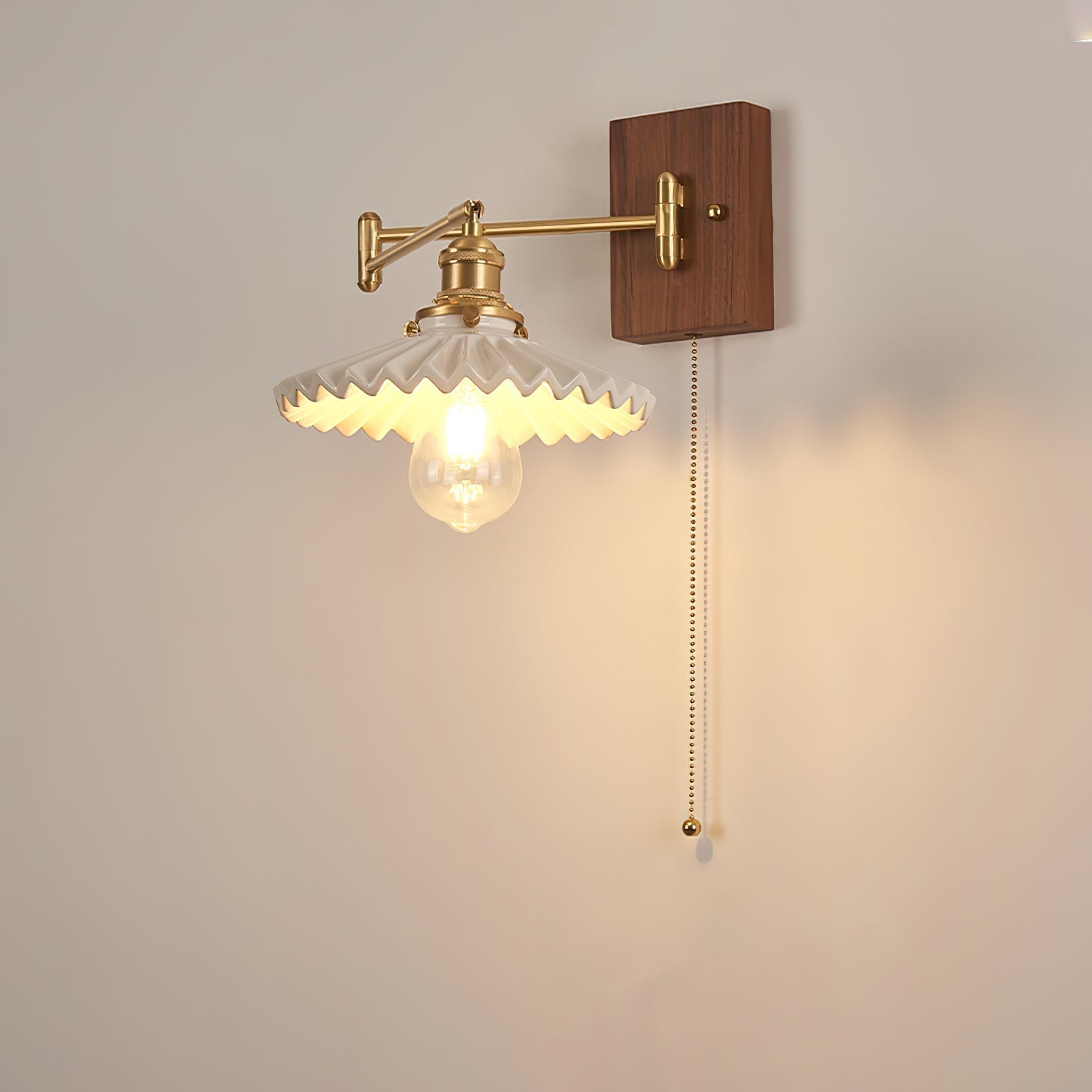 Avveleth Applique Murale Vintage Élégance Noyer - Neutralighting