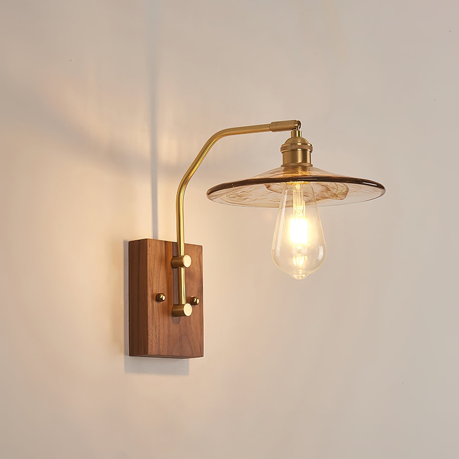 Avveleth Applique Murale Vintage Élégance Noyer - Neutralighting