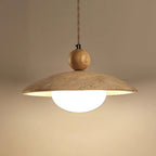 Travaro Lampe Pendante Travertin Accents Bois - Neutralighting