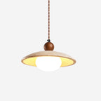 Travaro Lampe Pendante Travertin Accents Bois - Neutralighting