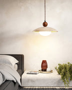 Travaro Lampe Pendante Travertin Accents Bois - Neutralighting