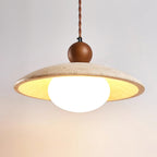 Travaro Lampe Pendante Travertin Accents Bois - Neutralighting