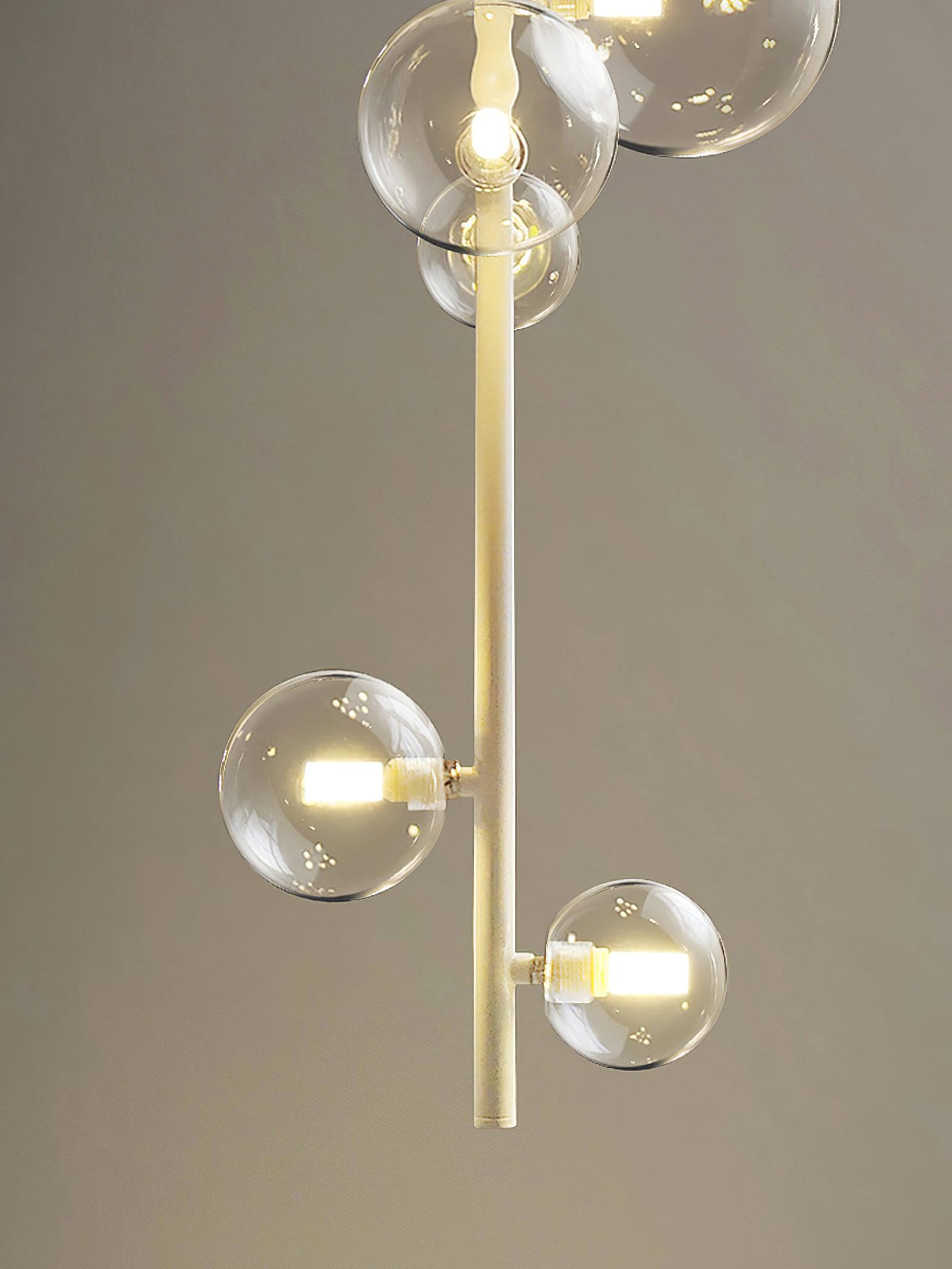 Lustra Suspension Laiton Verre Cascade pour Hallway - Neutralighting
