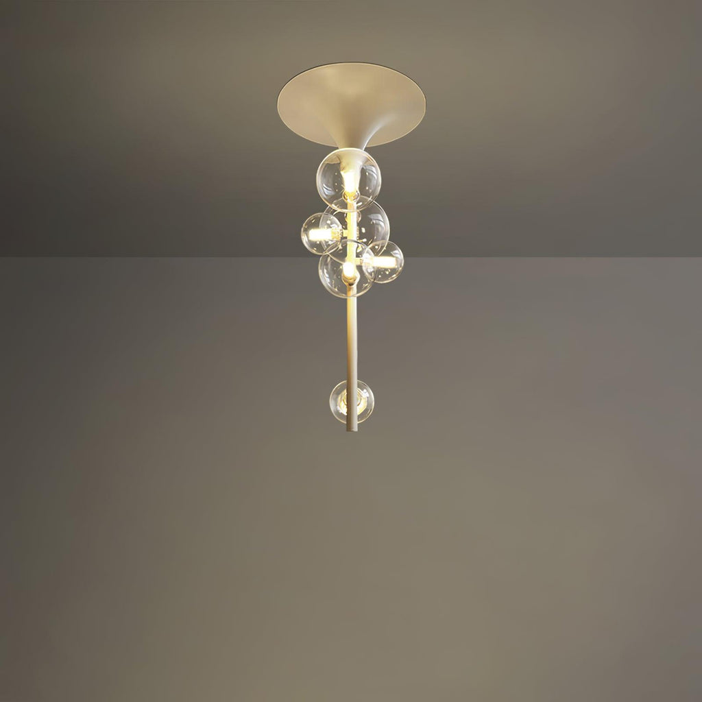 Lustra Suspension Laiton Verre Cascade pour Hallway - Neutralighting
