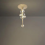 Lustra Suspension Laiton Verre Cascade pour Hallway - Neutralighting