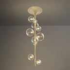 Lustra Suspension Laiton Verre Cascade pour Hallway - Neutralighting