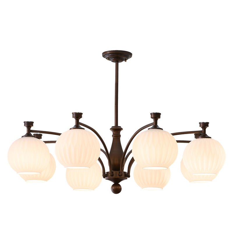 Aurora Chandelier Vintage à Orbe Givré - Neutralighting