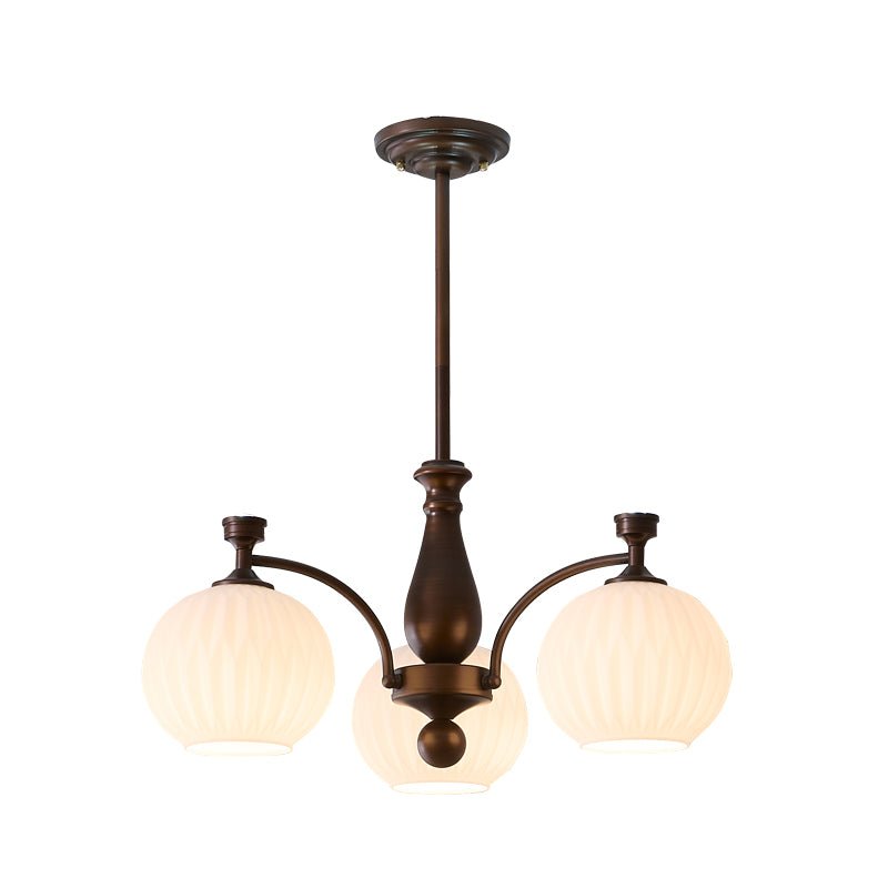 Aurora Chandelier Vintage à Orbe Givré - Neutralighting
