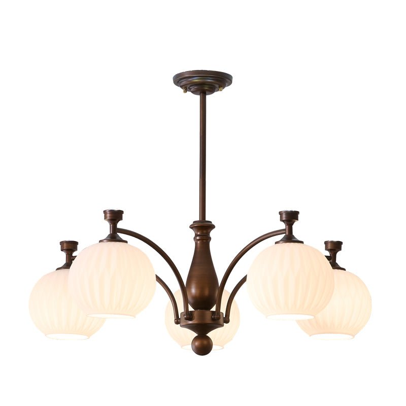 Aurora Chandelier Vintage à Orbe Givré - Neutralighting
