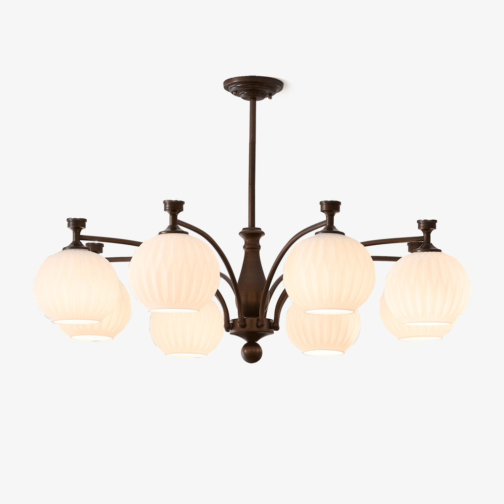 Aurora Chandelier Vintage à Orbe Givré - Neutralighting