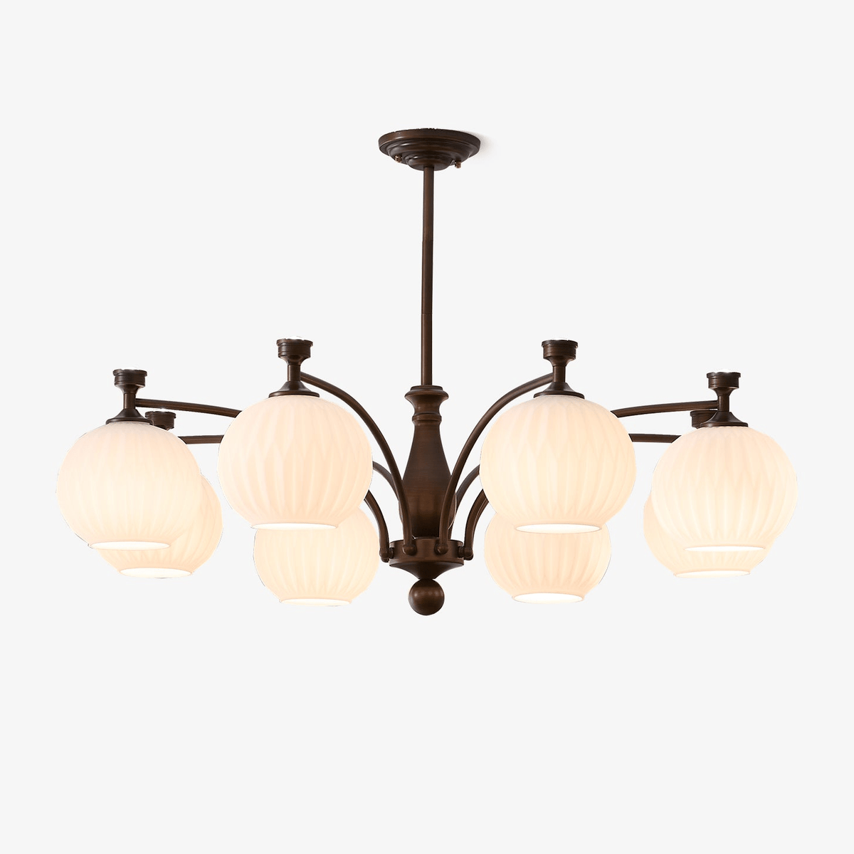 Aurora Chandelier Vintage à Orbe Givré - Neutralighting