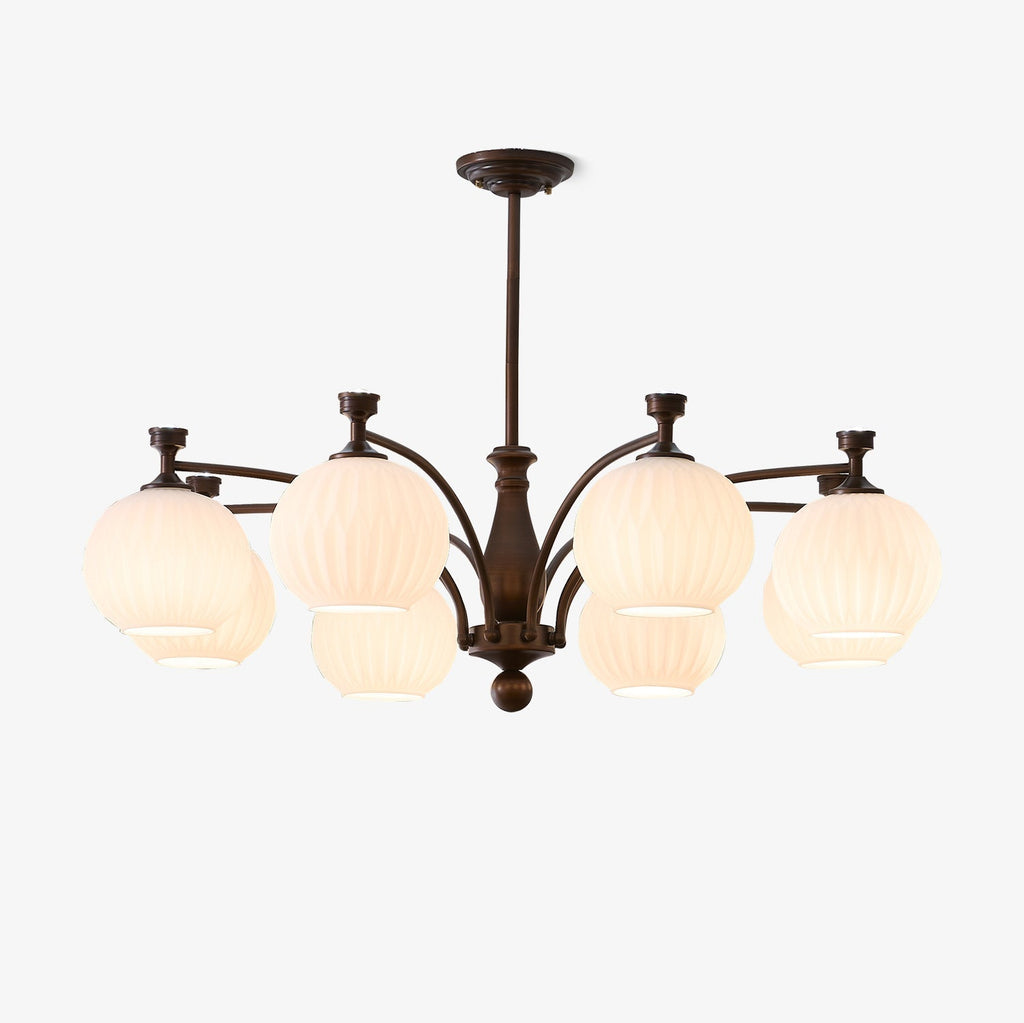 Aurora Chandelier Vintage à Orbe Givré - Neutralighting