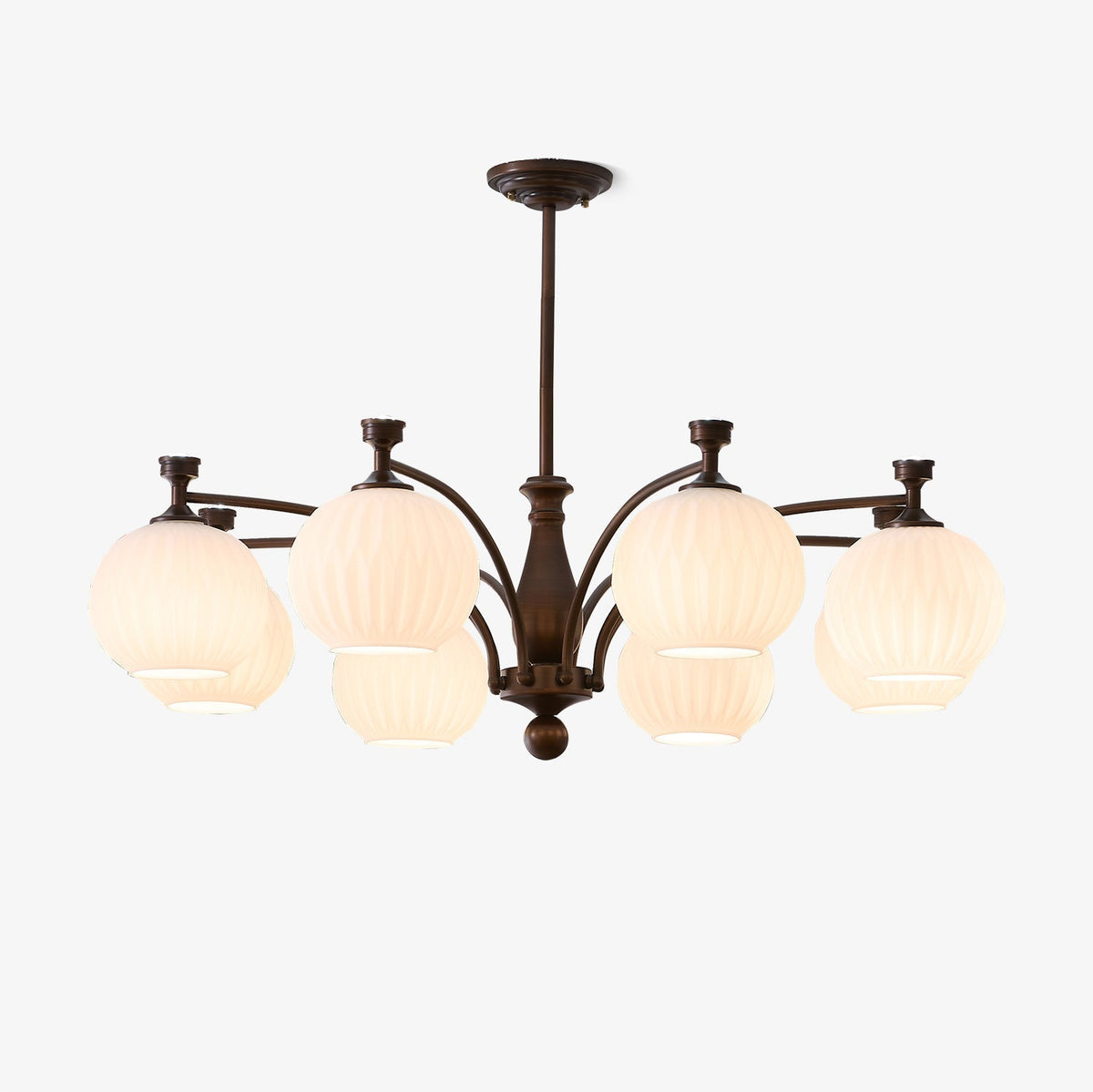 Aurora Chandelier Vintage à Orbe Givré - Neutralighting