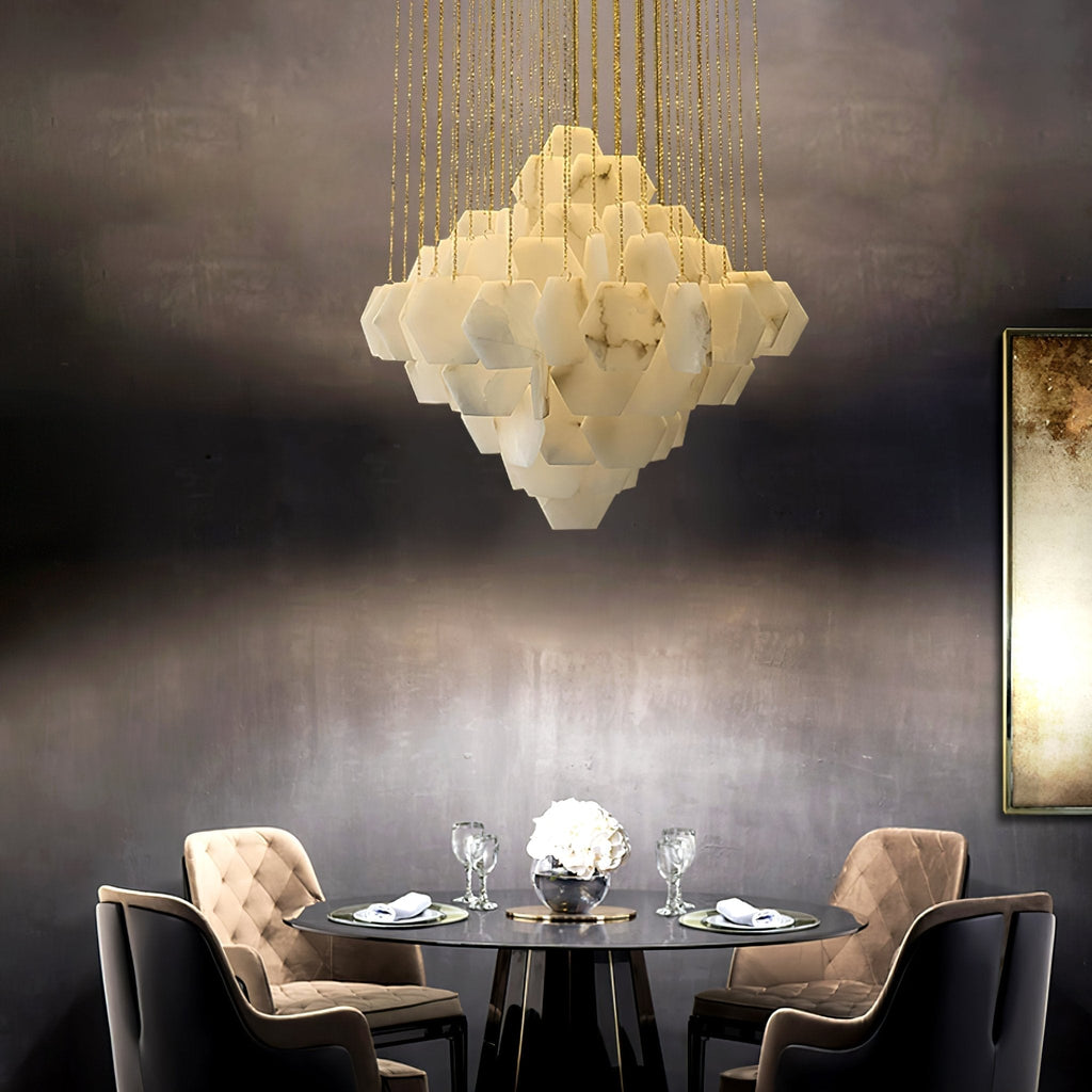 Aurelia Chandelier de Luxe en Albâtre - Neutralighting