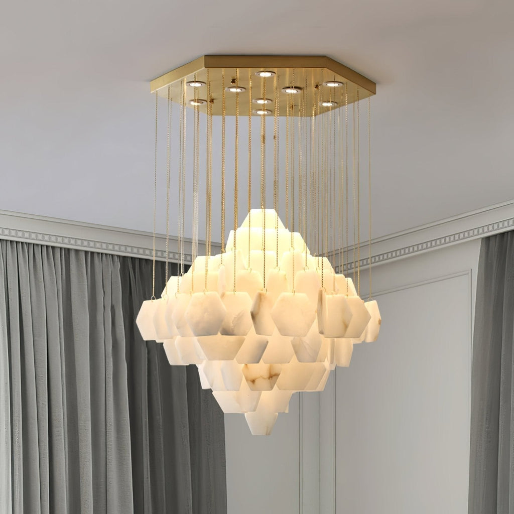 Aurelia Chandelier de Luxe en Albâtre - Neutralighting