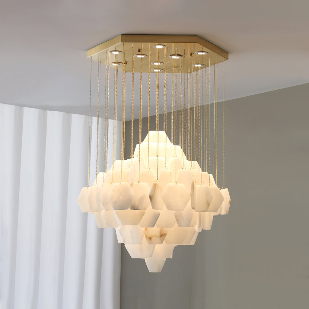 Aurelia Chandelier de Luxe en Albâtre - Neutralighting