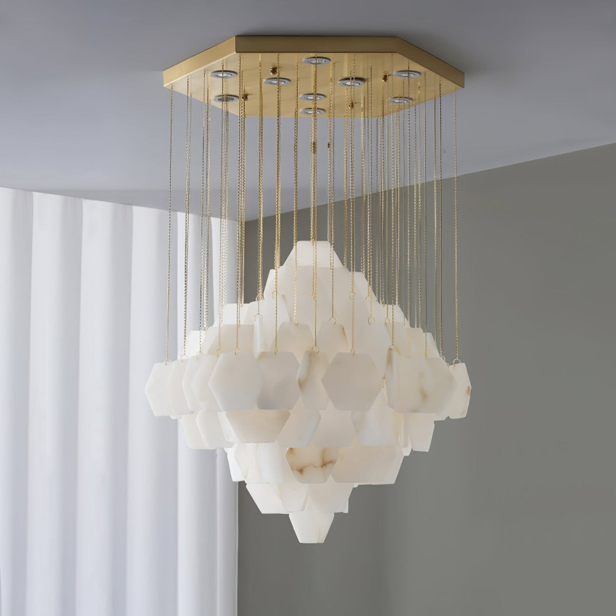 Aurelia Chandelier de Luxe en Albâtre - Neutralighting