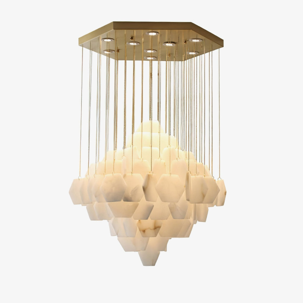 Aurelia Chandelier de Luxe en Albâtre - Neutralighting