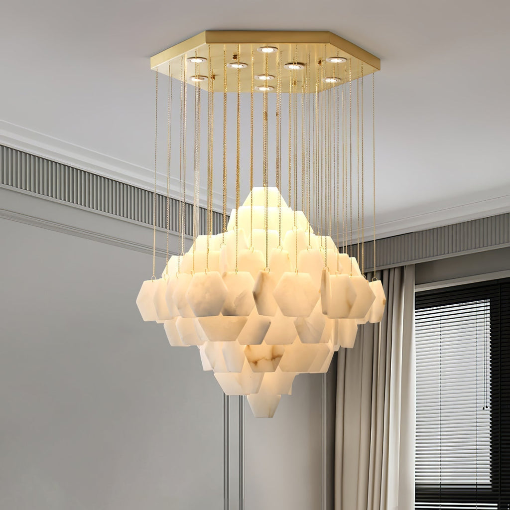 Aurelia Chandelier de Luxe en Albâtre - Neutralighting