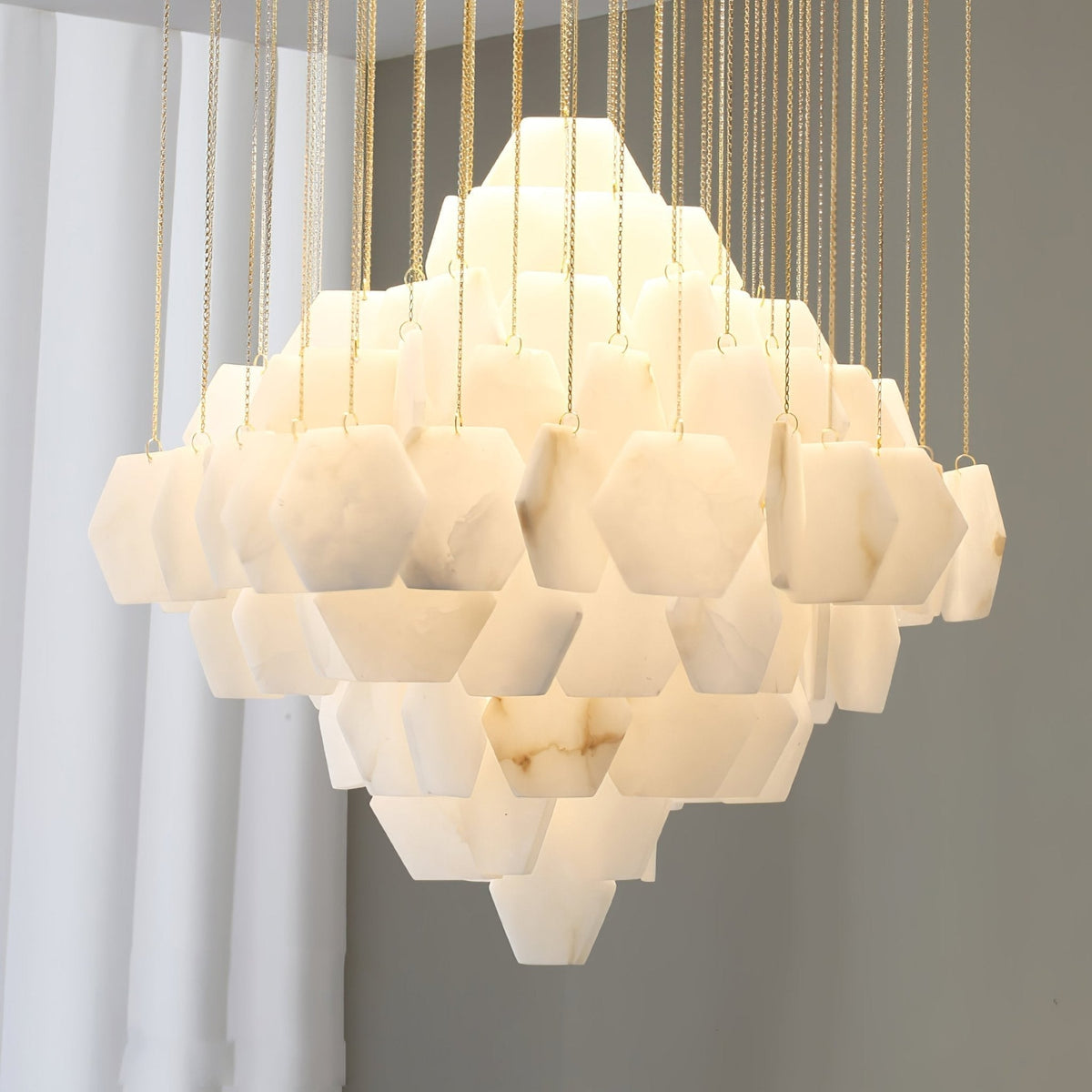 Aurelia Chandelier de Luxe en Albâtre - Neutralighting