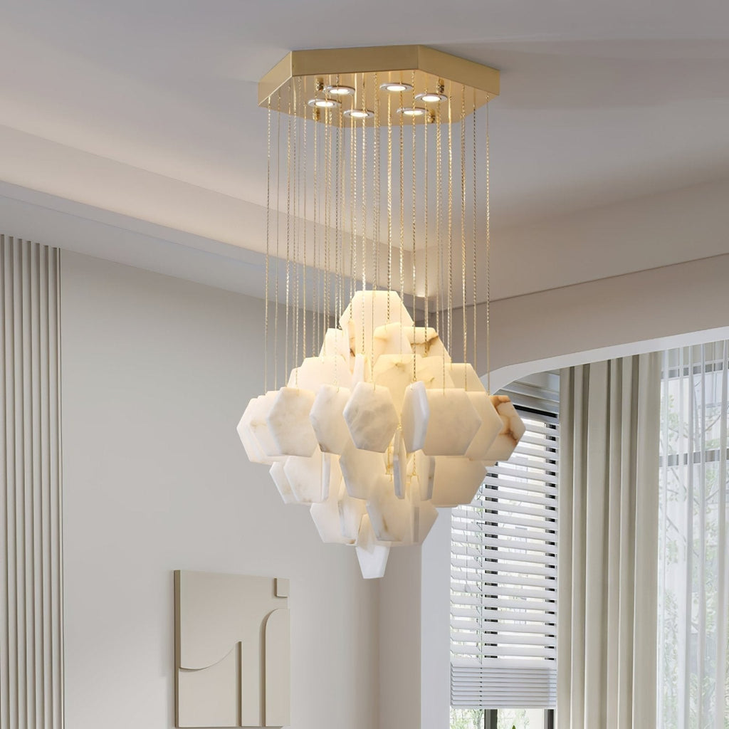 Aurelia Chandelier de Luxe en Albâtre - Neutralighting