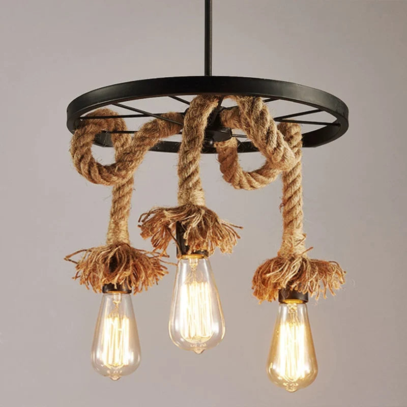 Lustre Vintage Maëlle Rivage en Corde de Chanvre