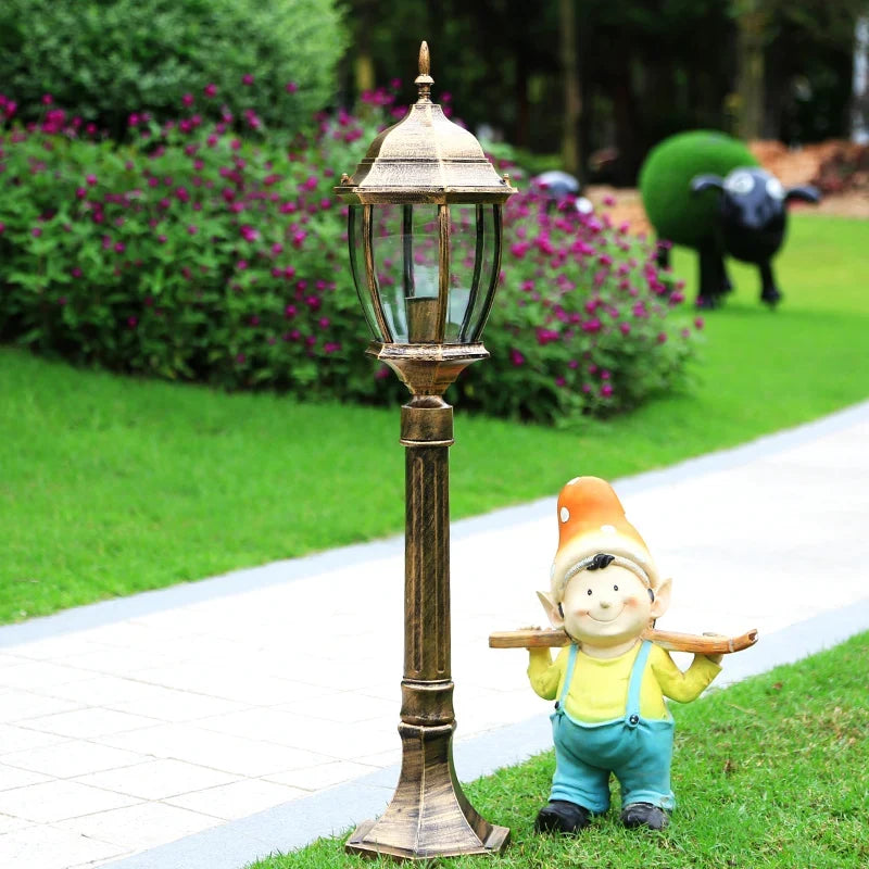 lampe de jardin rétro européenne étanche pour extérieur