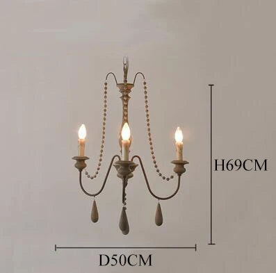 Lustre — Rétro en bois massif pour décoration intérieure élégante