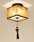 Lampe Japonaise Ancienne Côme Interlude en Bois - Une Touche Naturelle dans le Décor
