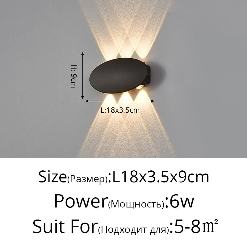 Applique murale — LED moderne imperméable pour extérieur minimaliste