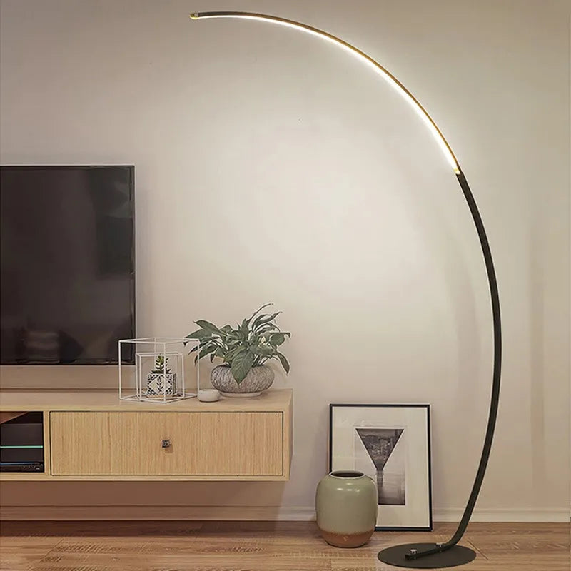 Lampadaire LED à arc moderne nordique – Alviane Arabesque