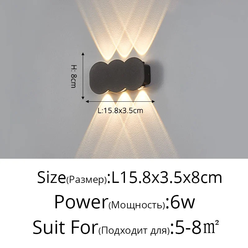 Applique murale — LED moderne imperméable pour extérieur minimaliste