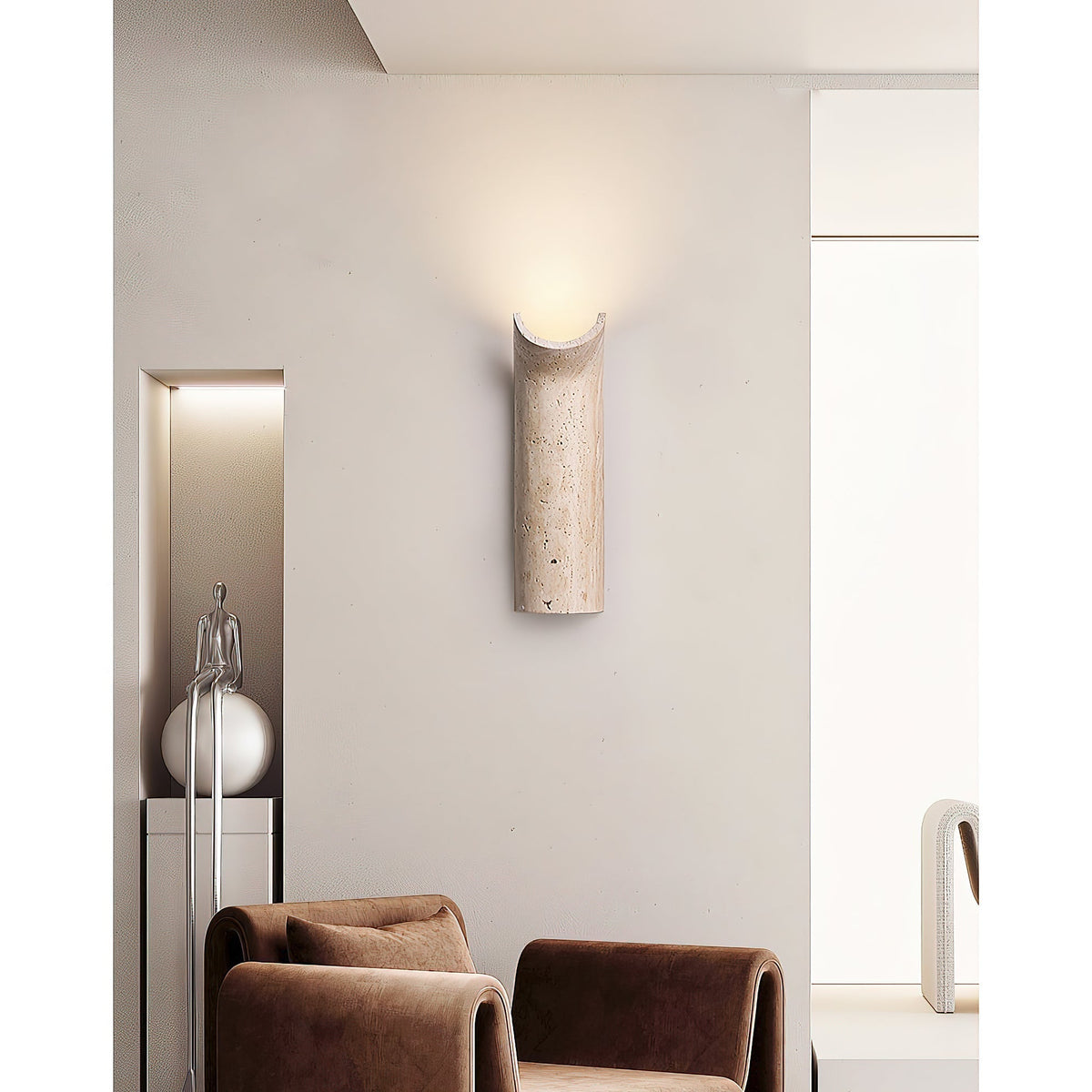Cusolion Applique Murale Moderne Minimaliste Travertin - Neutralighting