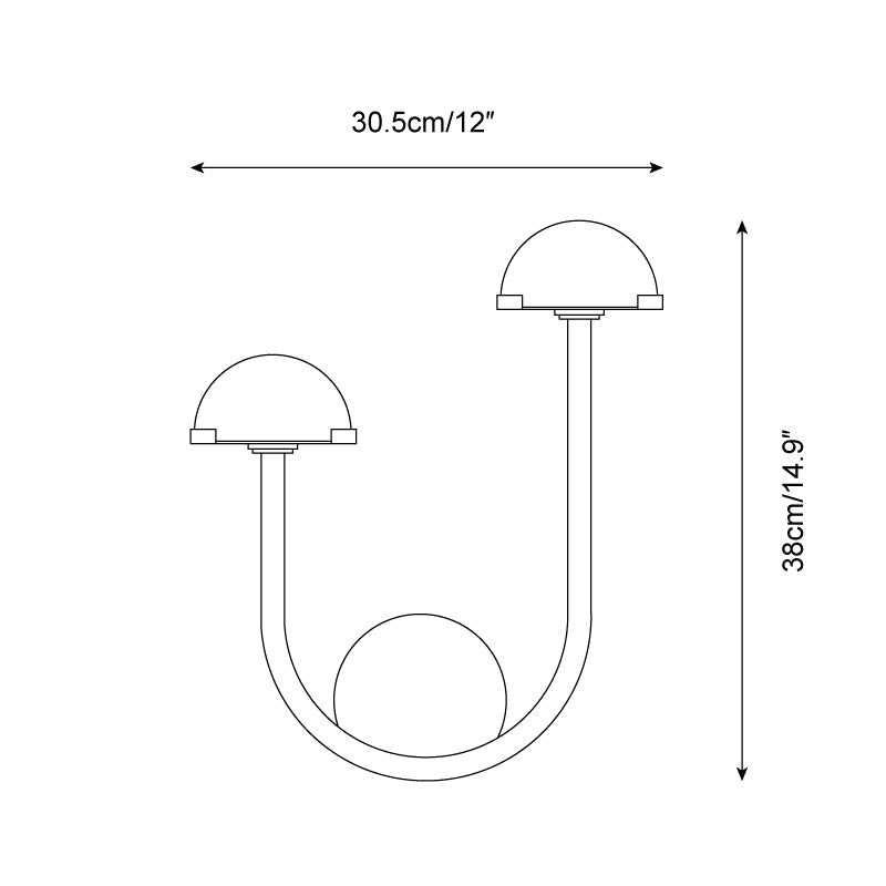 Luste Applique Murale Asymétrique en Albâtre - Neutralighting