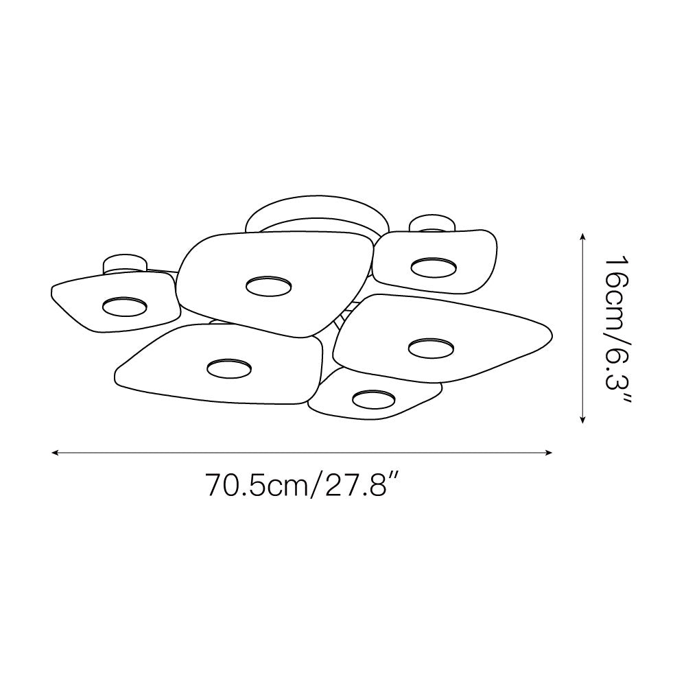 Cothaiel Lampe de Plafond en Métal et Albâtre à Créativité Individuelle - Neutralighting