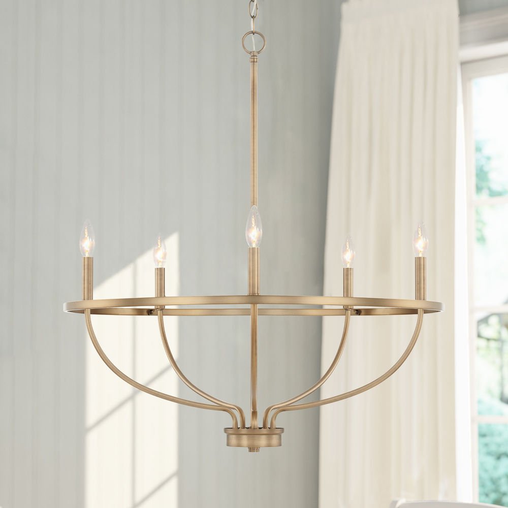 Aurelia Chandelier Cierge en Laiton Doré - Neutralighting