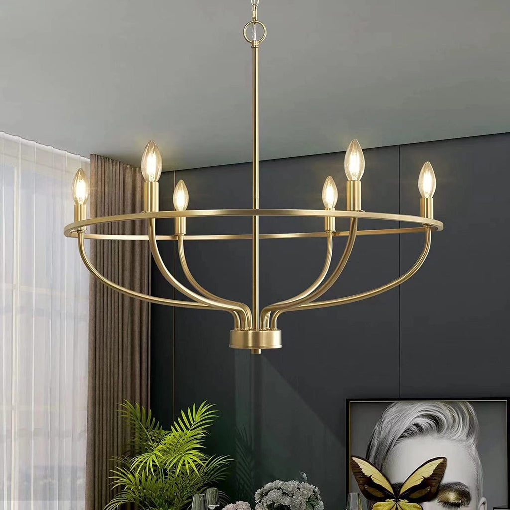 Aurelia Chandelier Cierge en Laiton Doré - Neutralighting