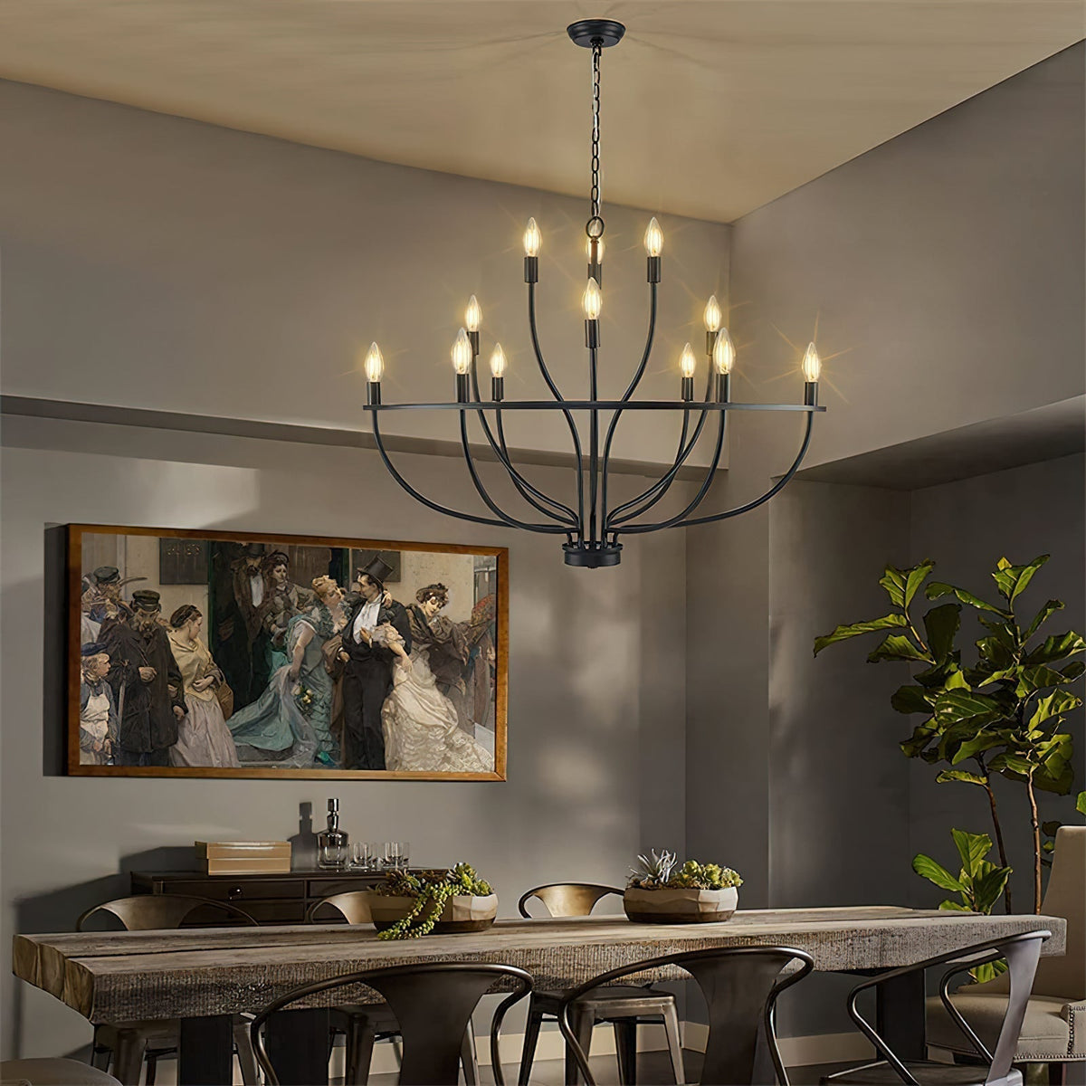 Aurelia Chandelier Cierge en Laiton Doré - Neutralighting