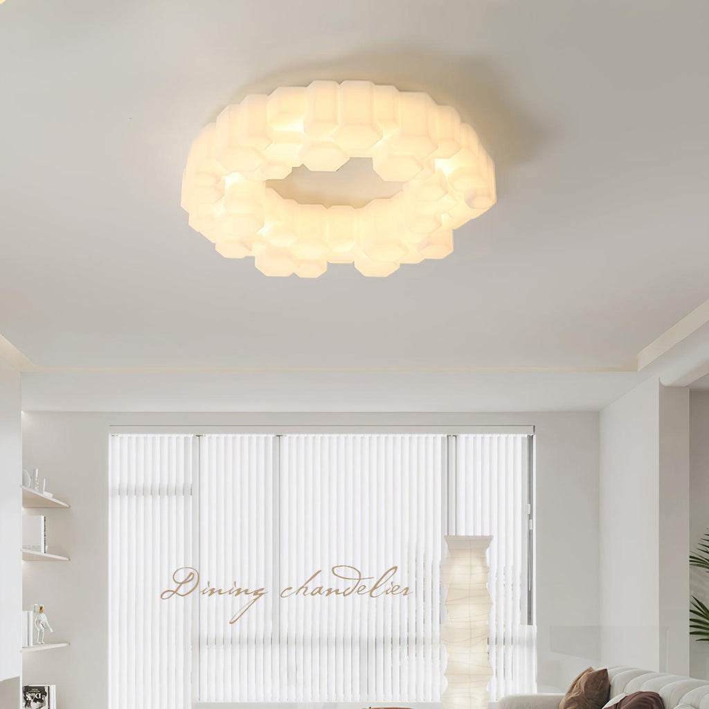 Arisha Plafonnier Nid Moderne, Metal/PE, Blanc, Chambre - Neutralighting