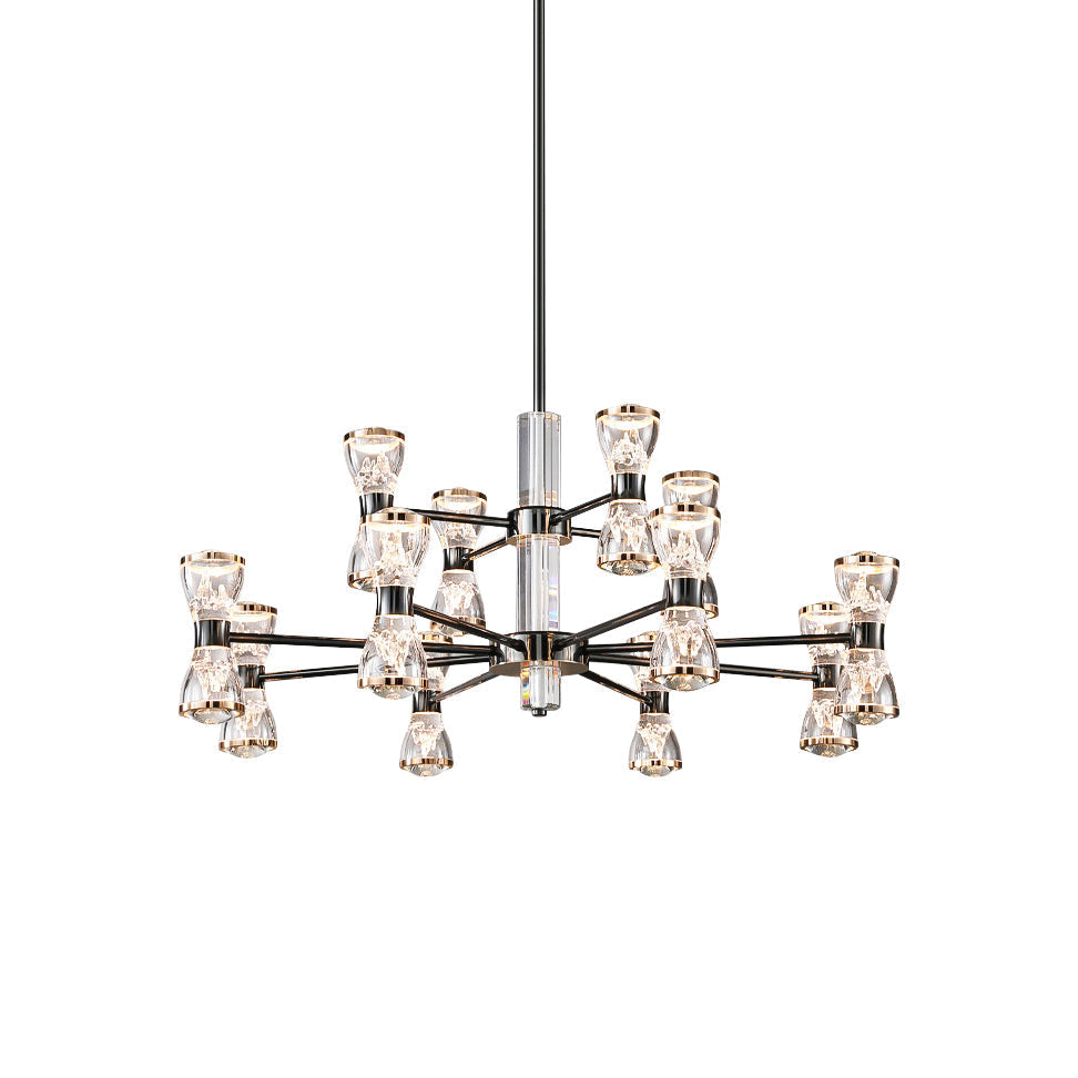Orvelion Lustre de Luxe Postmoderne en Acrylique et Métal LED en Forme de Nid d'Abeille - Neutralighting